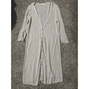 Eileen Fisher Linen Maxi Cardigan Duster L